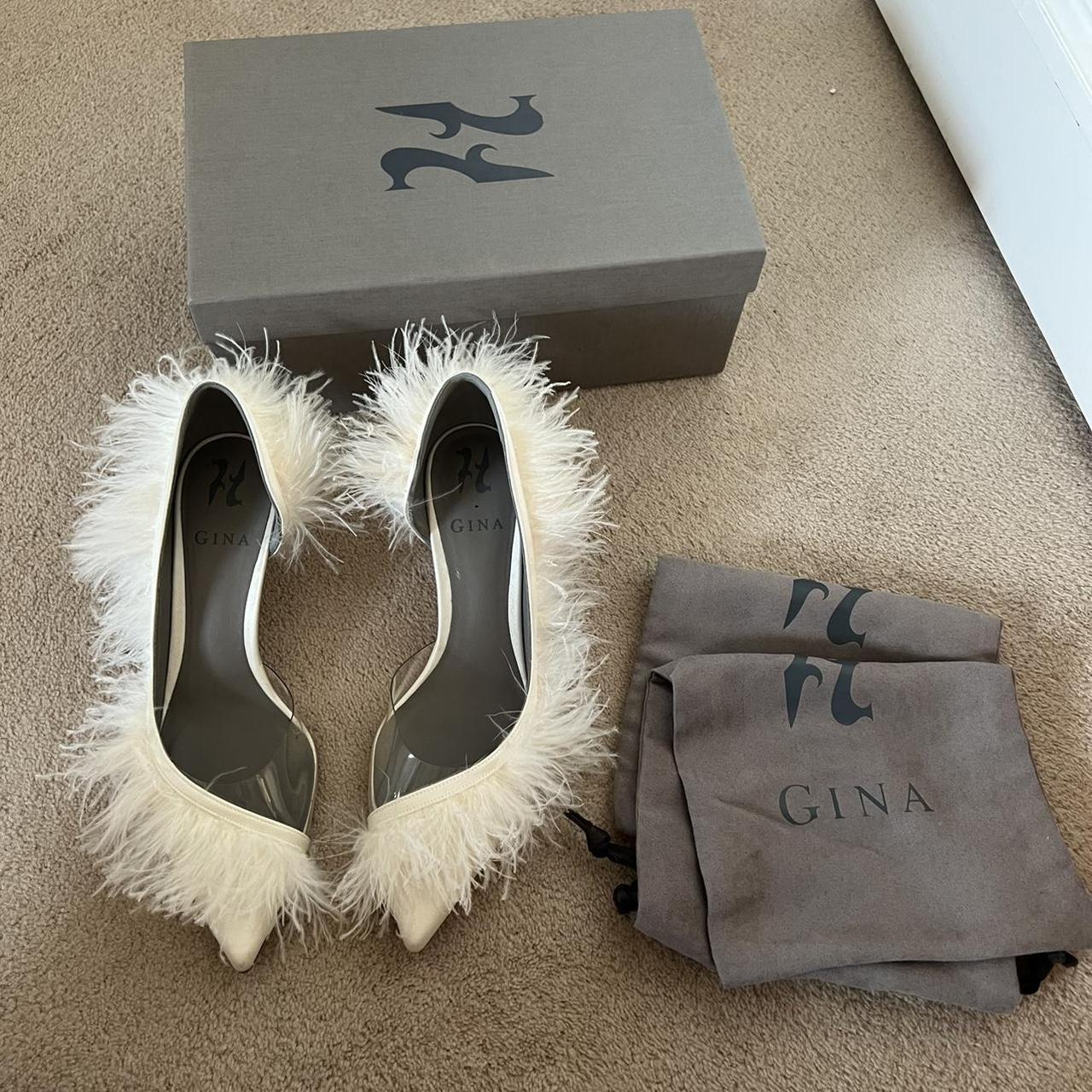 BRAND NEW Gina kitten heels with feathers! These are... - Depop