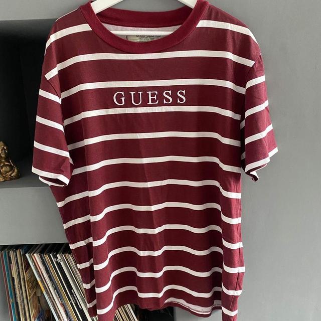 guess burgundy shirt
