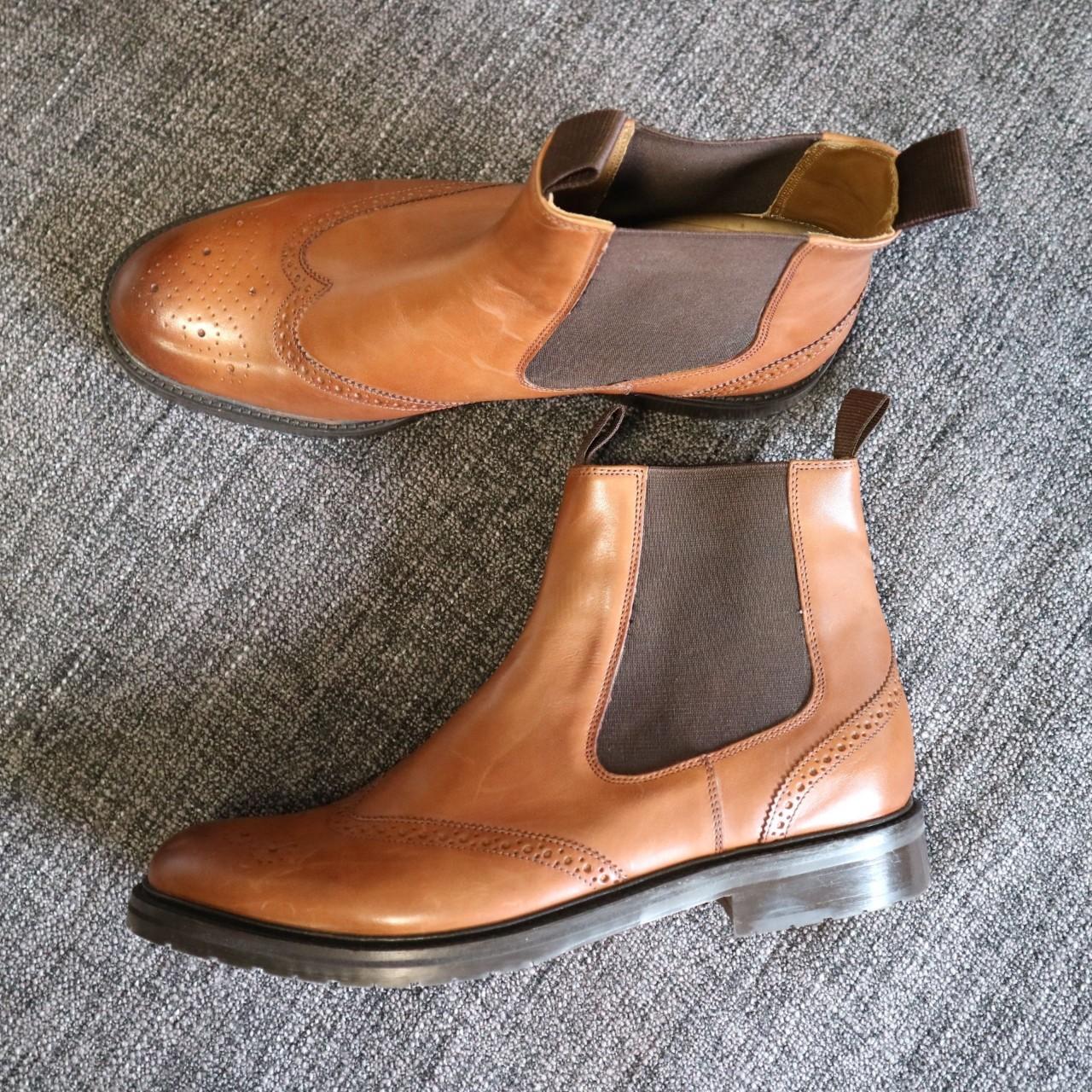 Chapman Moore Brogue Chelsea Boots Tan Depop