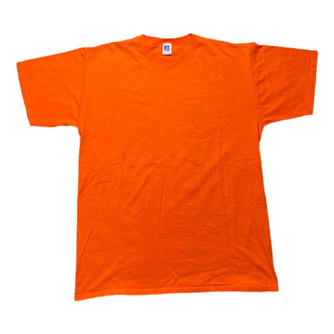 Russell Athletic Men's Orange T-shirt | Depop