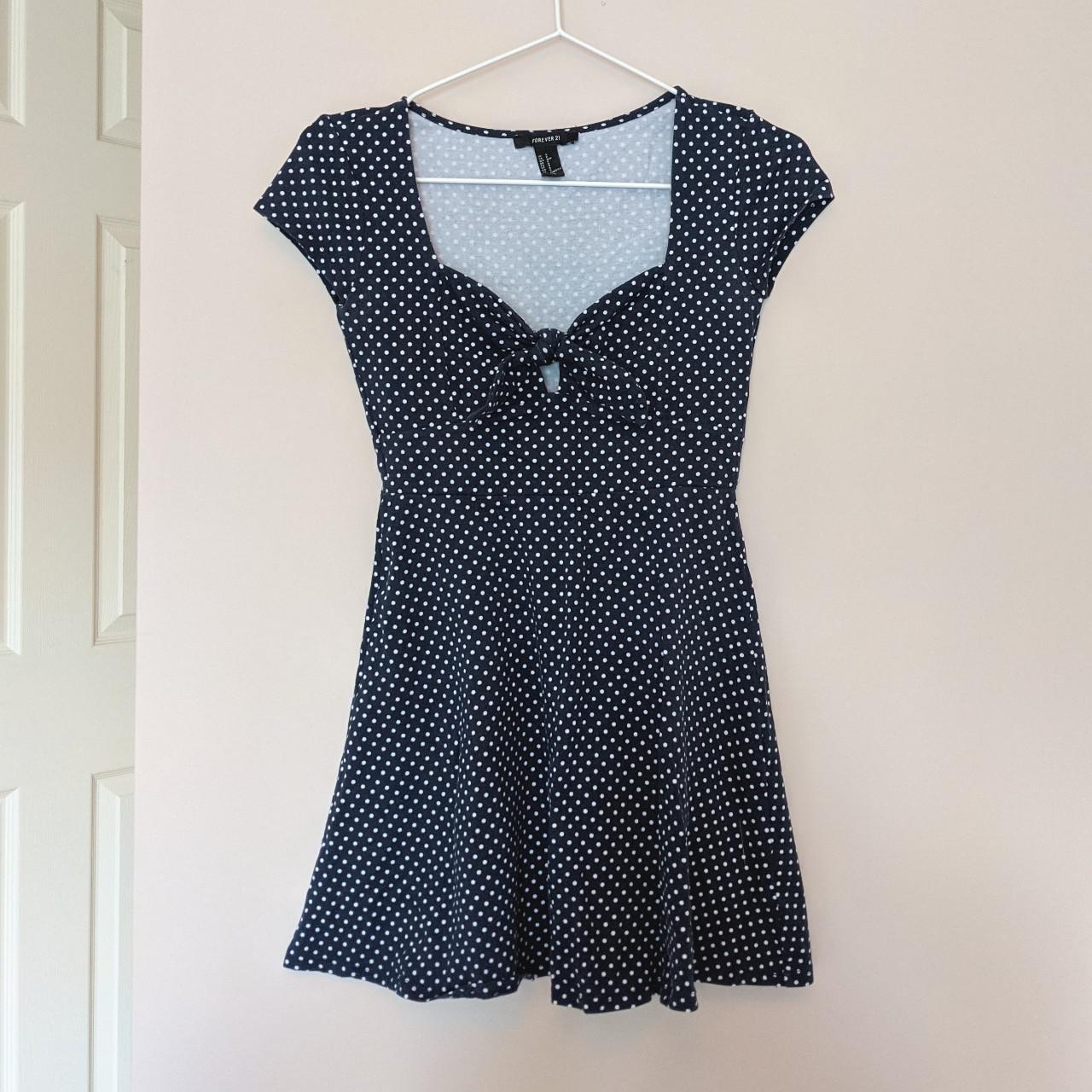 forever 21 blue polka dot dress