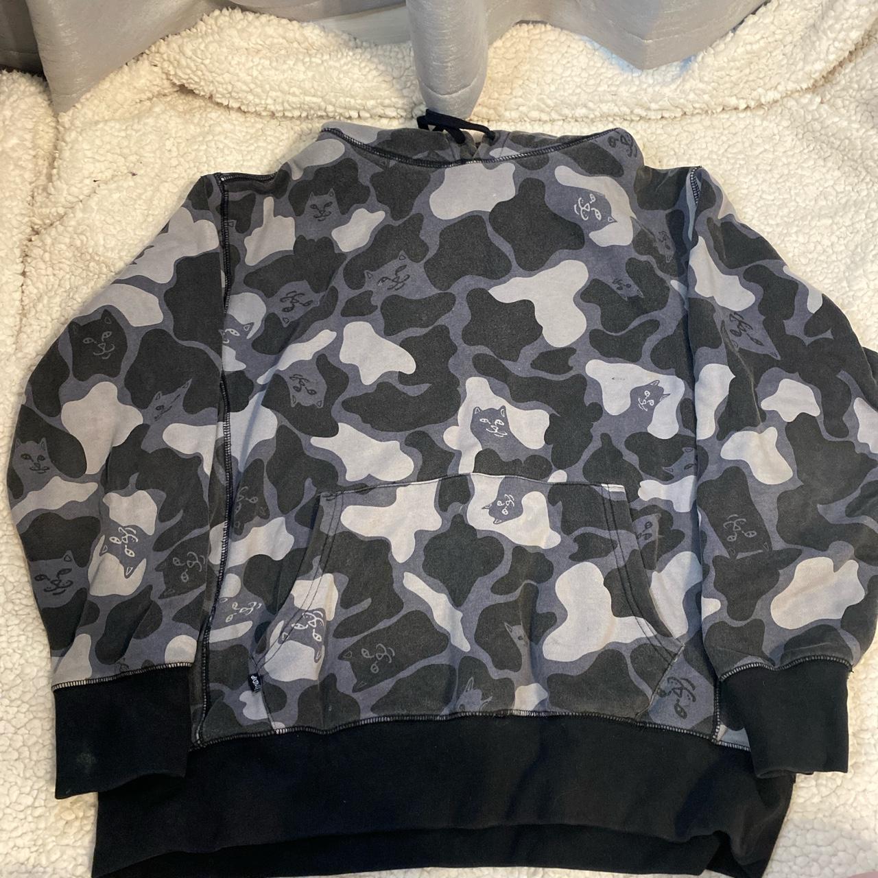 Large Preowned ripndip camo hoodie. Lightly used but... - Depop