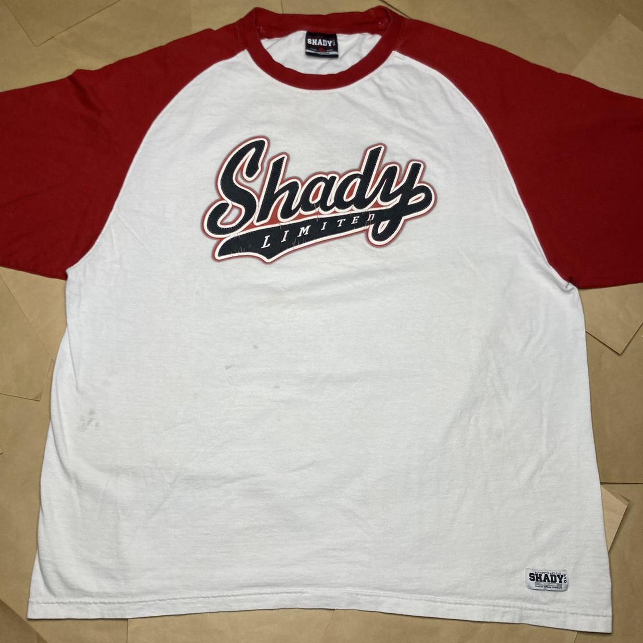 Y2K Eminem Shady Limited Baseball Style T-Shirt Pit... - Depop