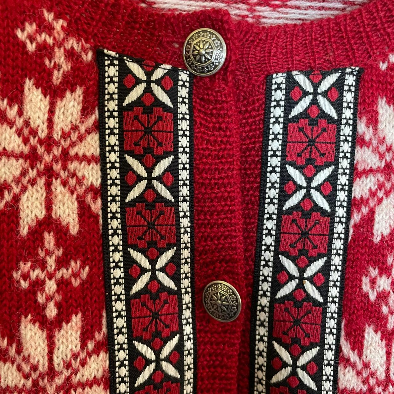 Vintage Talbots Fair Isle Wool Cardigan Sweater... - Depop