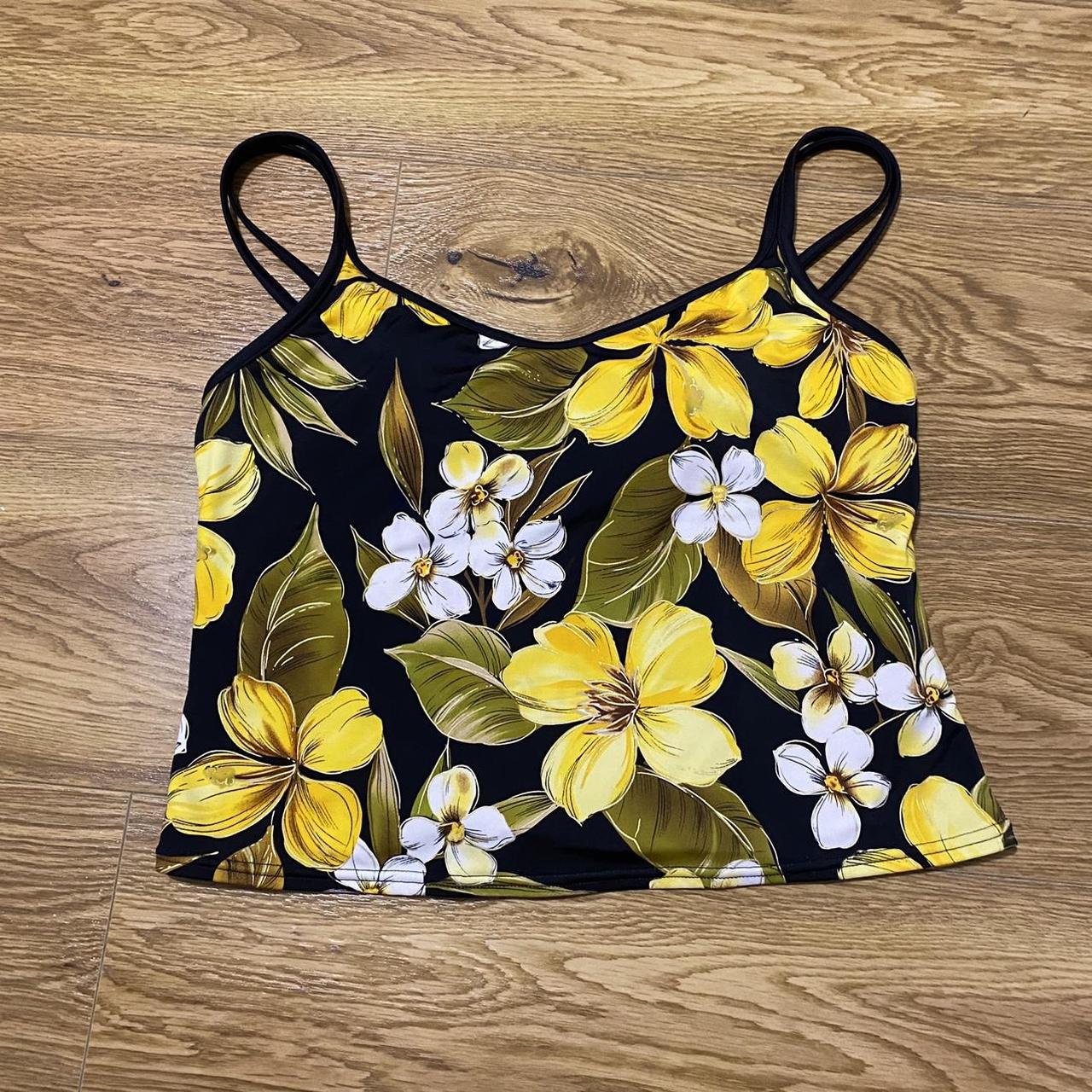 White Stag Womens Black And Yellow Bikini And Tankini Tops Depop 5208