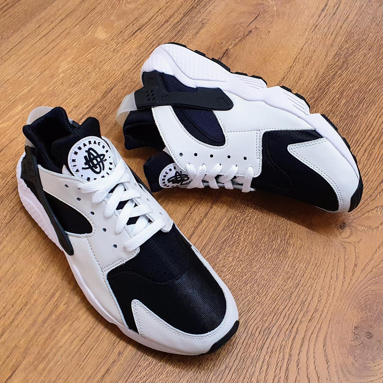 Nike Air Huarache Oreo Men s Trainers Black White . Depop