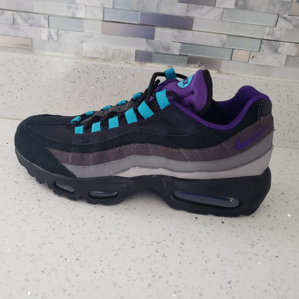 Nike Air Max 95 Black Court Purple Teal Nebula... - Depop