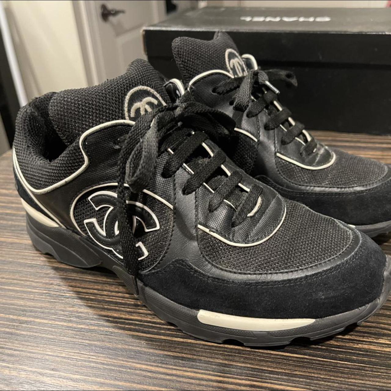 chanel suede calfskin sneakers