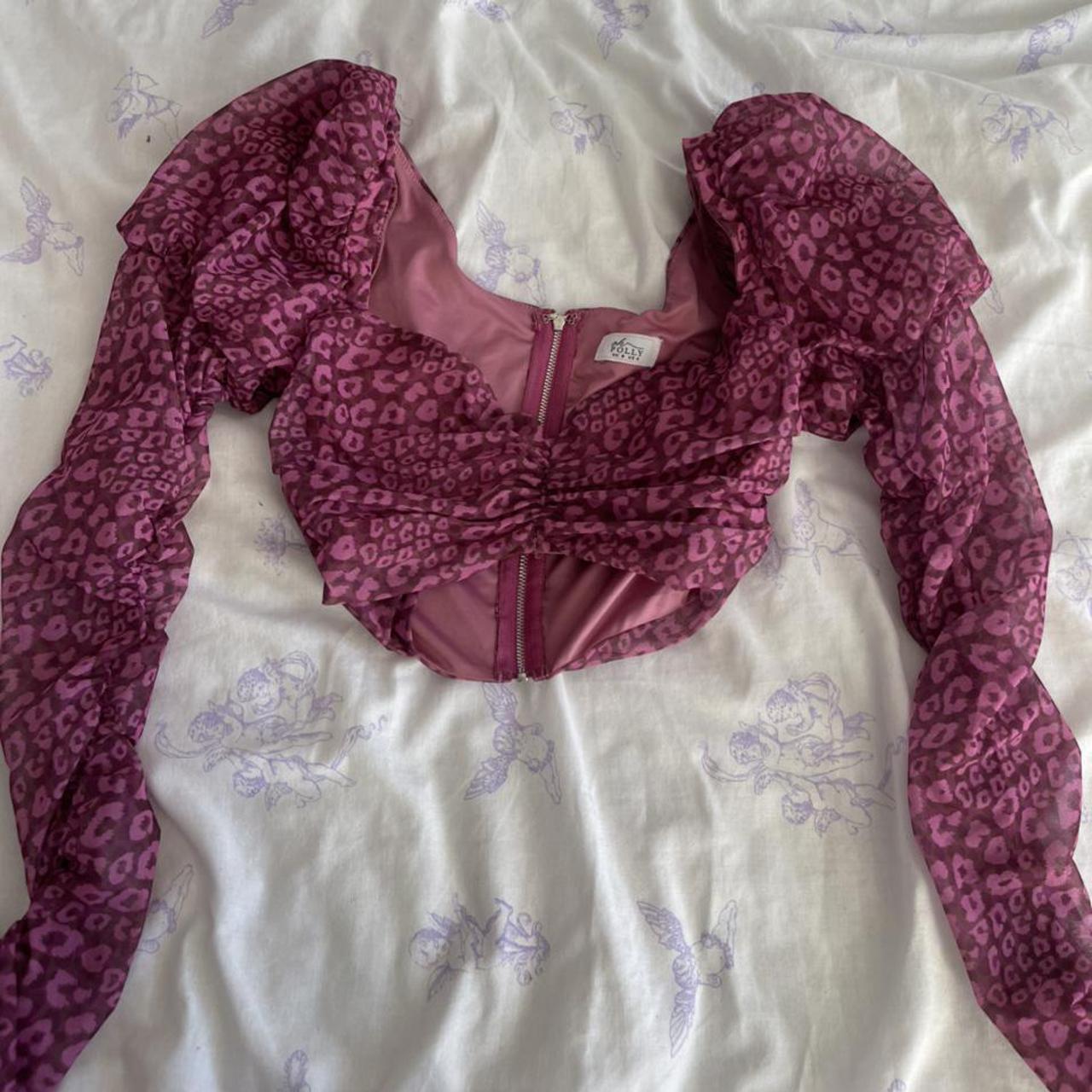 Oh polly long sleeved leopard print long sleeved... Depop