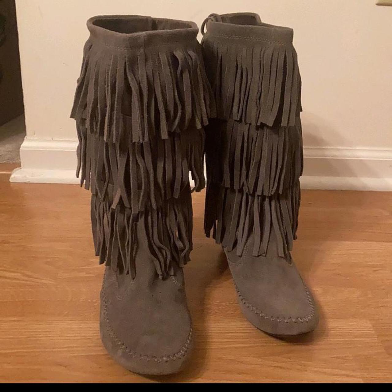 lauren conrad fringe boots