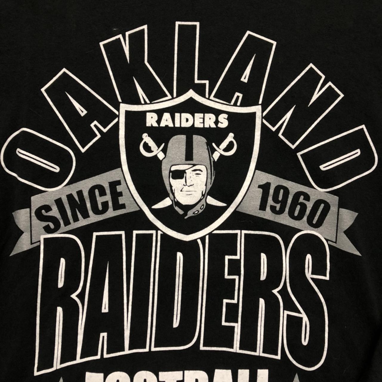 Vintage Style Oakland Raiders Long Sleeve Spell Out - Depop