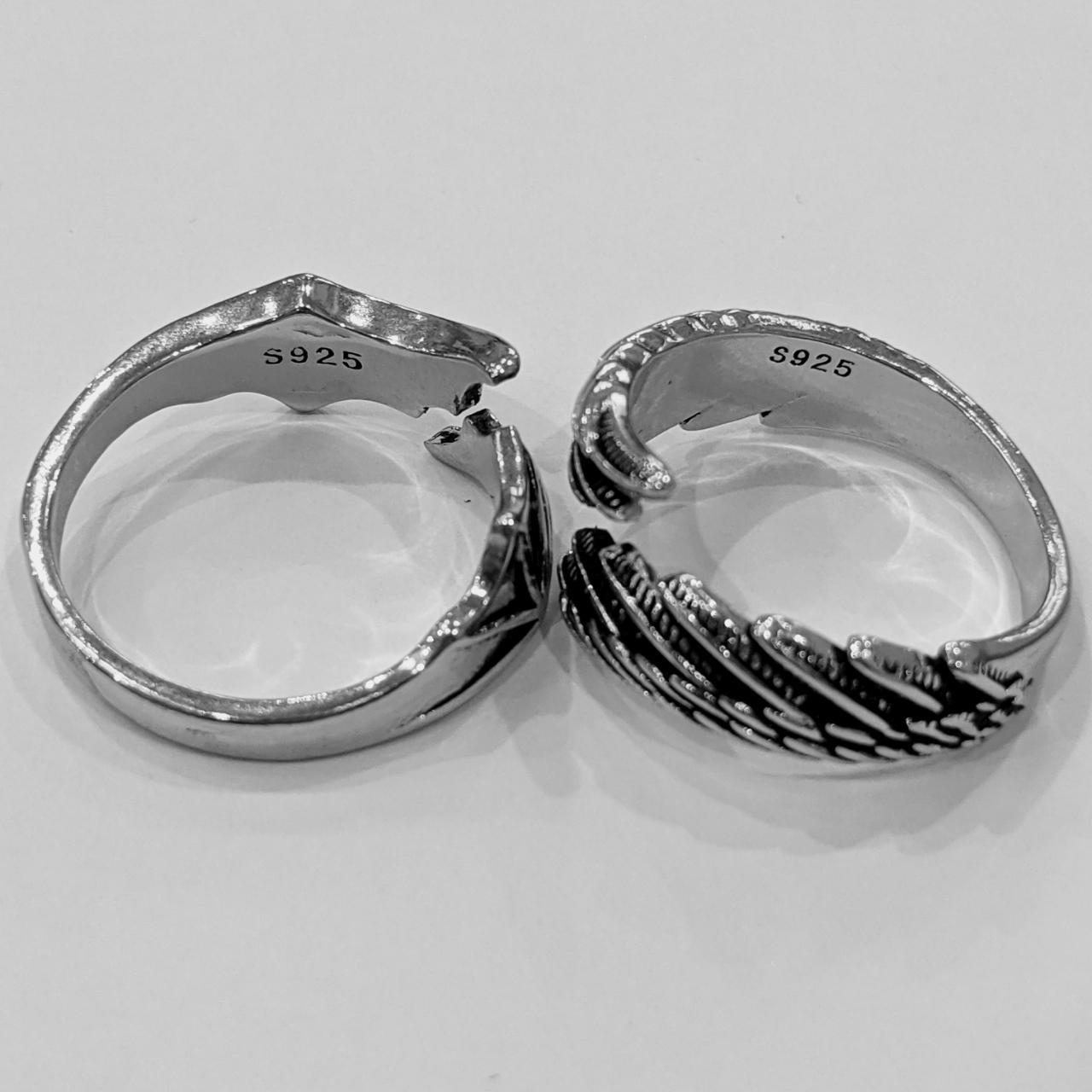 💍Adjustable Angel Wings and Devil Wings Rings Depop