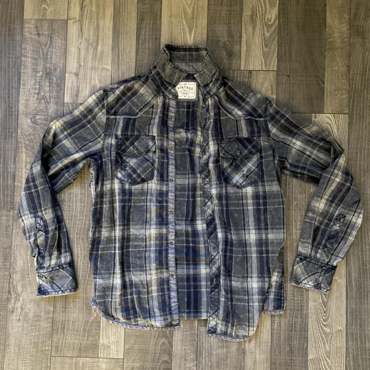 REPOST of BKE Vintage Flannel size medium an amazing... - Depop