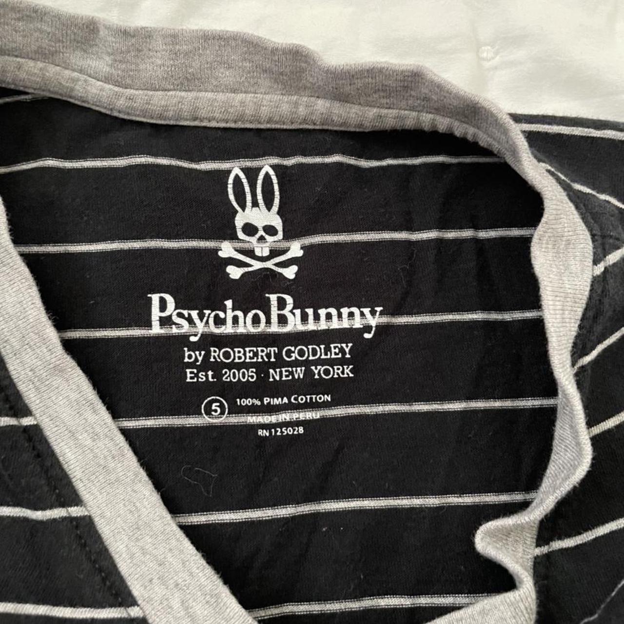 Psycho Bunny Women's Black and Grey T-shirt (3)