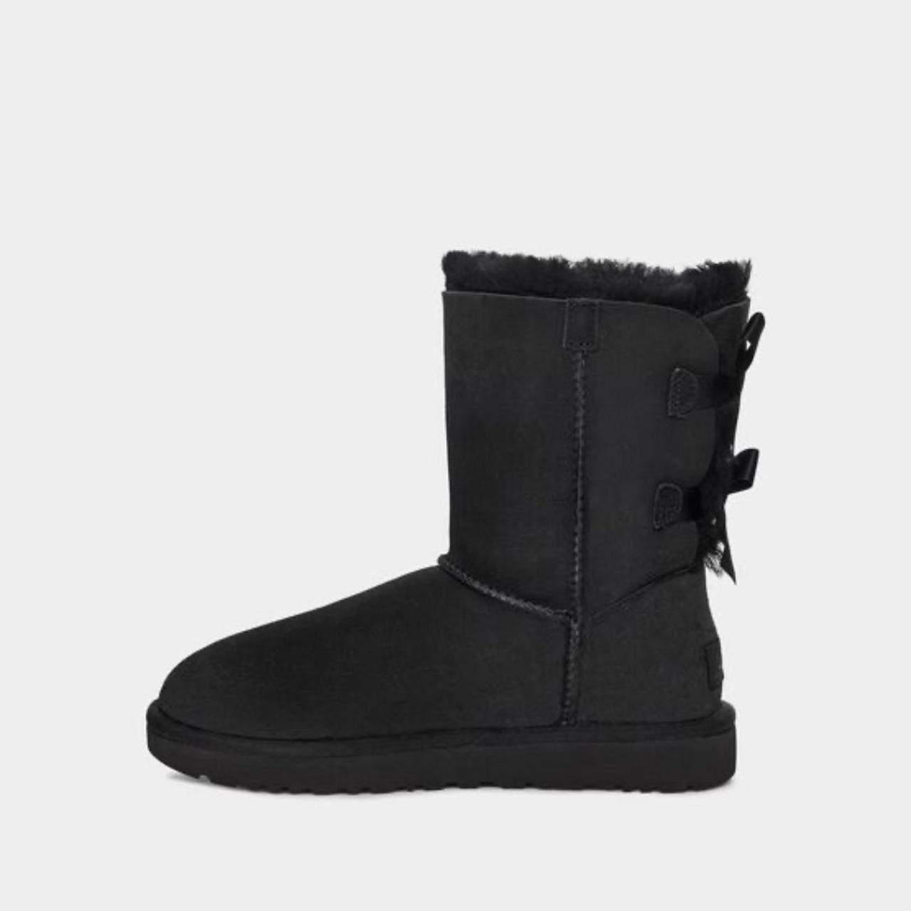 Ugg Women’s Bailey Bow Boot In Black Size 7 Depop