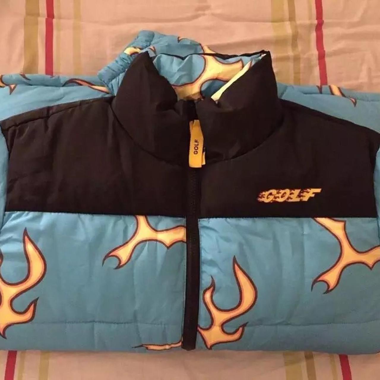 Men’s Blue flame jacket Open to offers, at uni so... - Depop