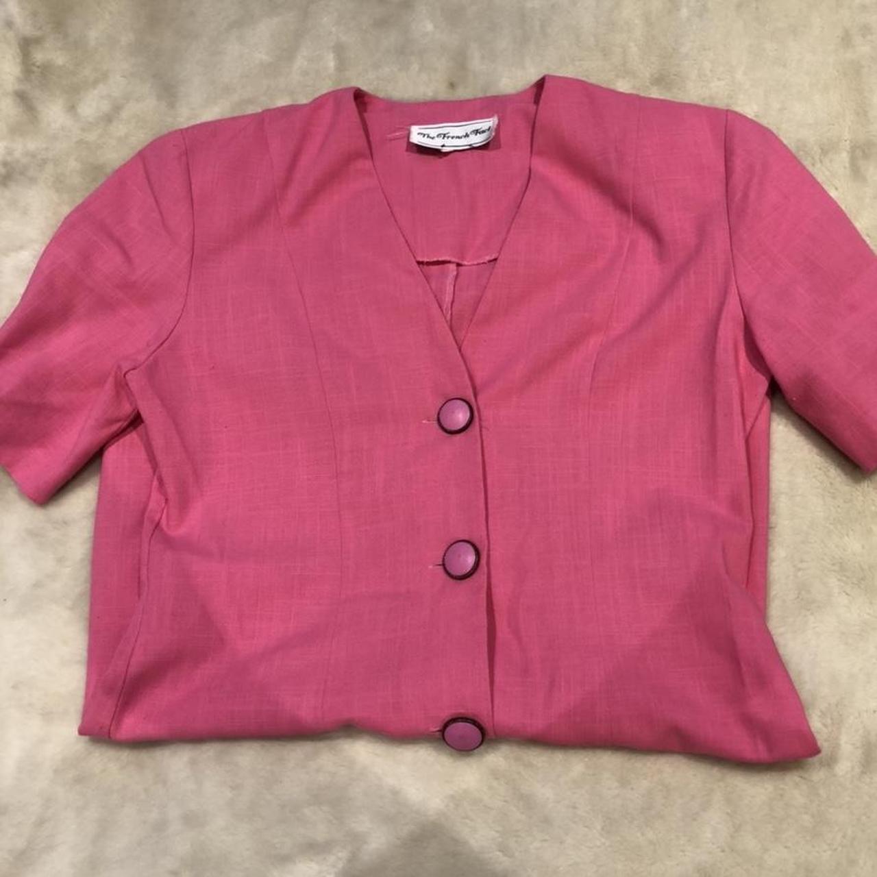 Totally 80s bubblegum pink blazer style work dress... - Depop