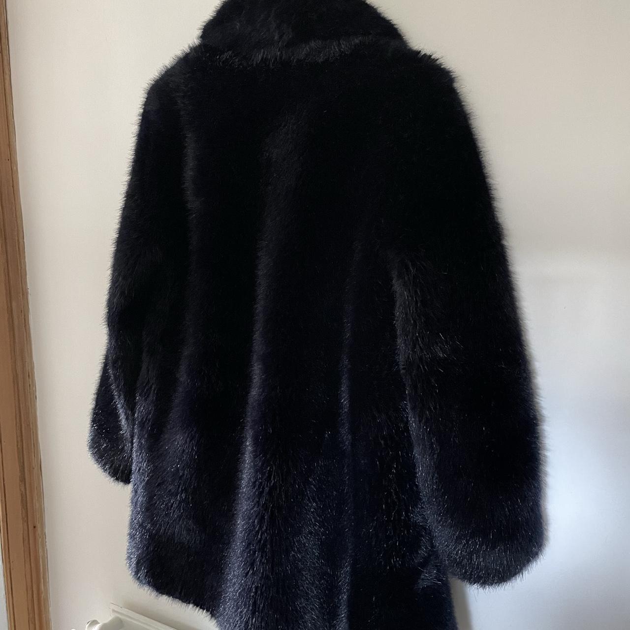 Navy Drew Faux Fur Coat, WHISTLES