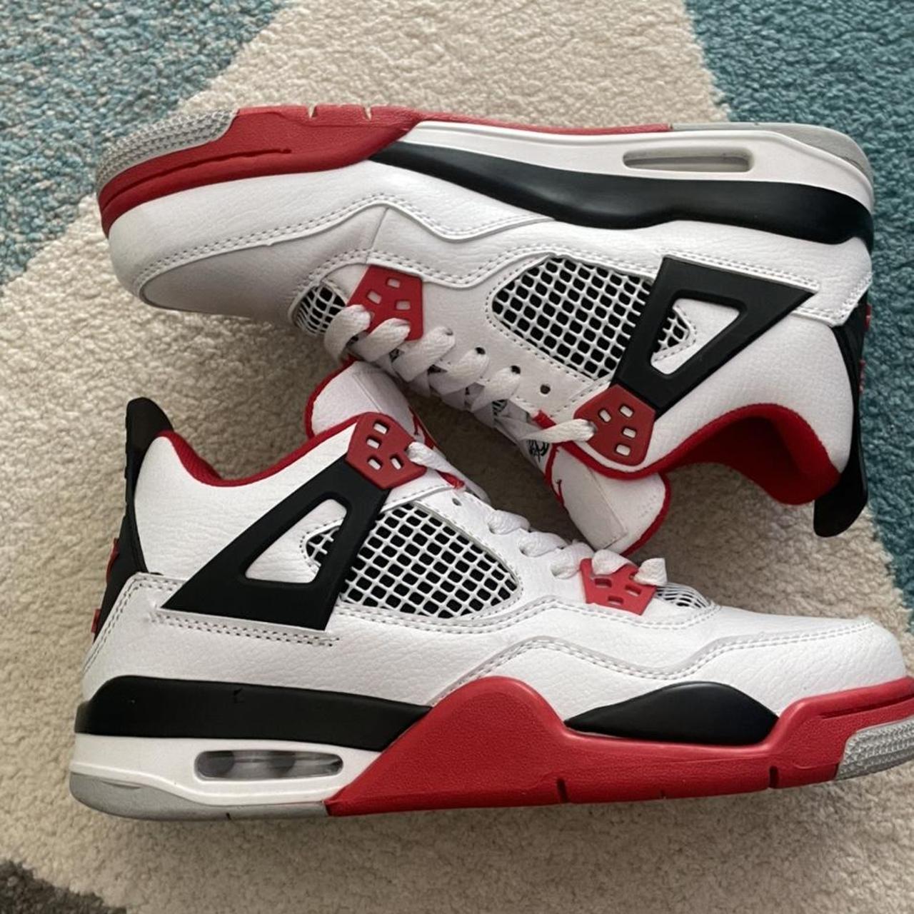 Jordan 4 Fire red Size;(5Y)(6.5W) DEPOP PAYMENT ONLY... - Depop