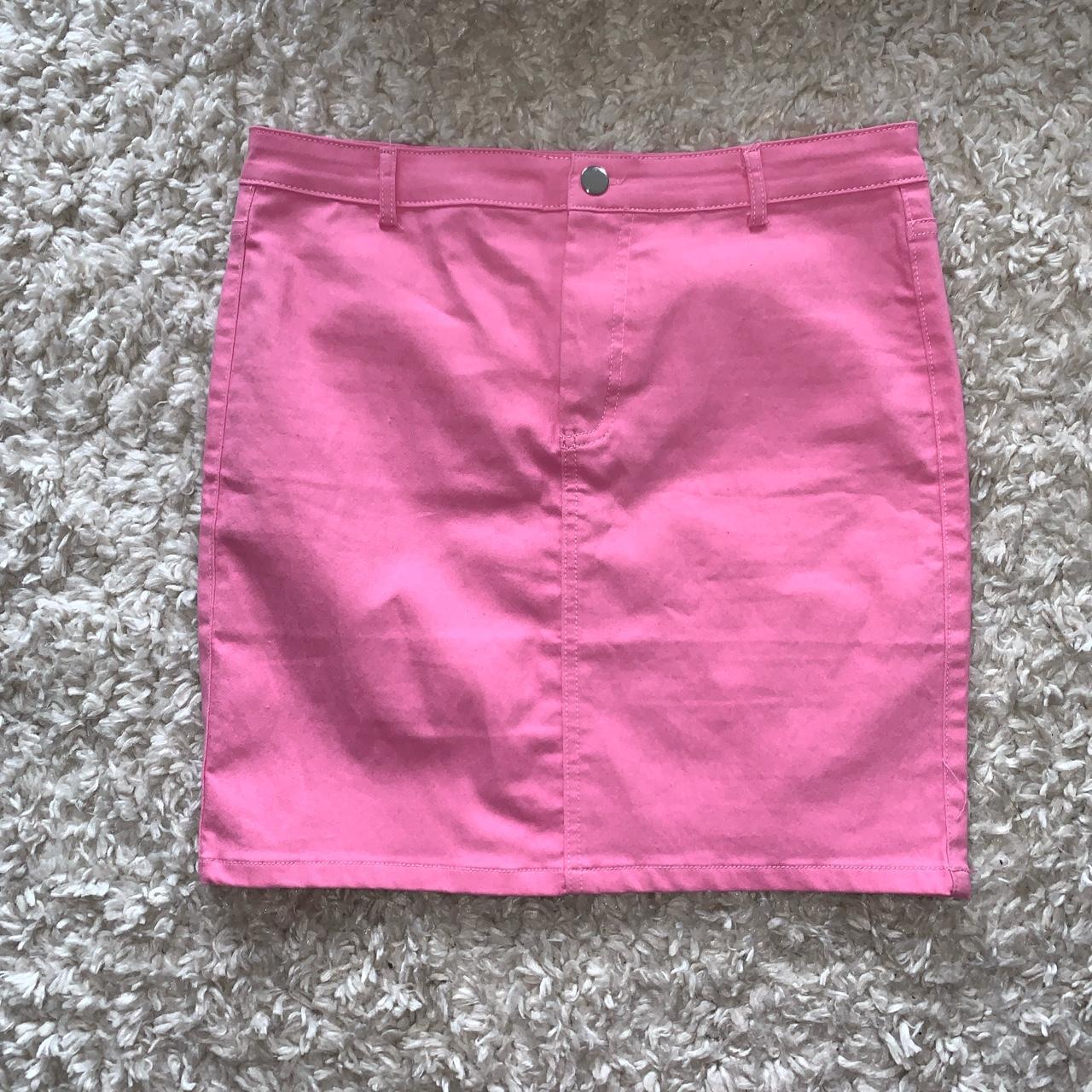 New with tags bubblegum pink denim skirt uk 12... - Depop