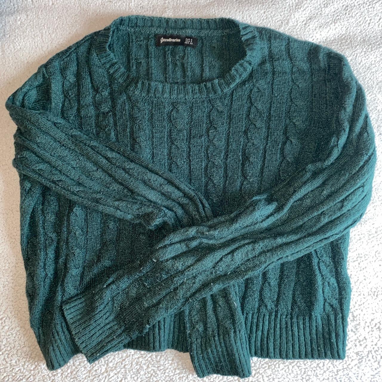 Stradivarius Women's Green Jumper | Depop