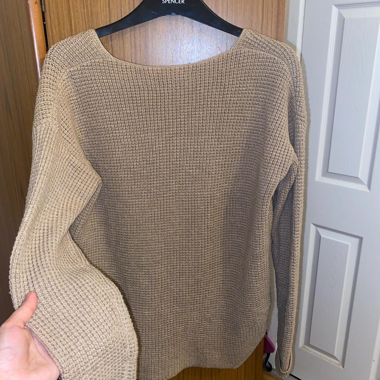 Aritzia (Wilfred free) Wolter sweater in Beige Woven... - Depop