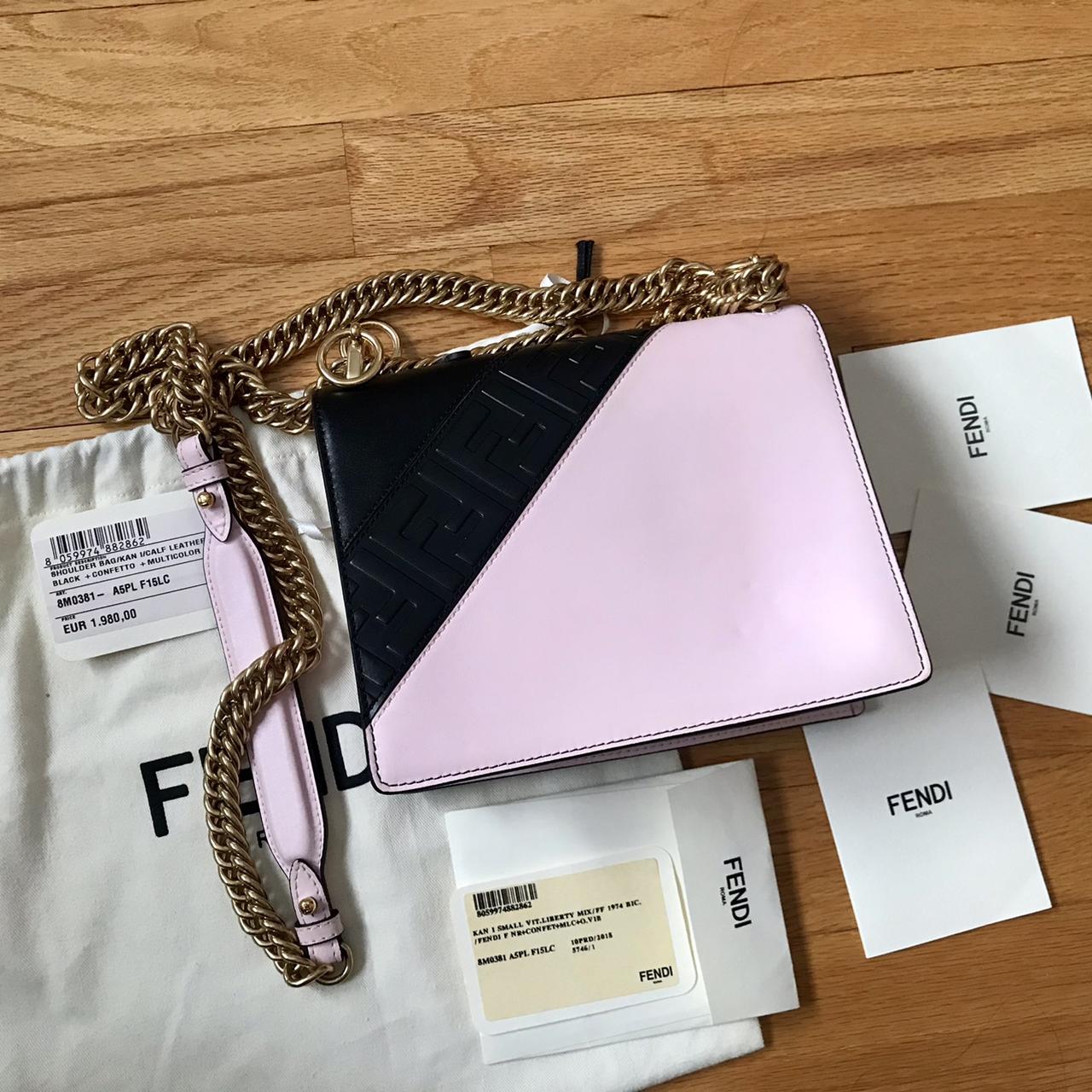 Fendi 1974 FF Calf Wallet On Chain