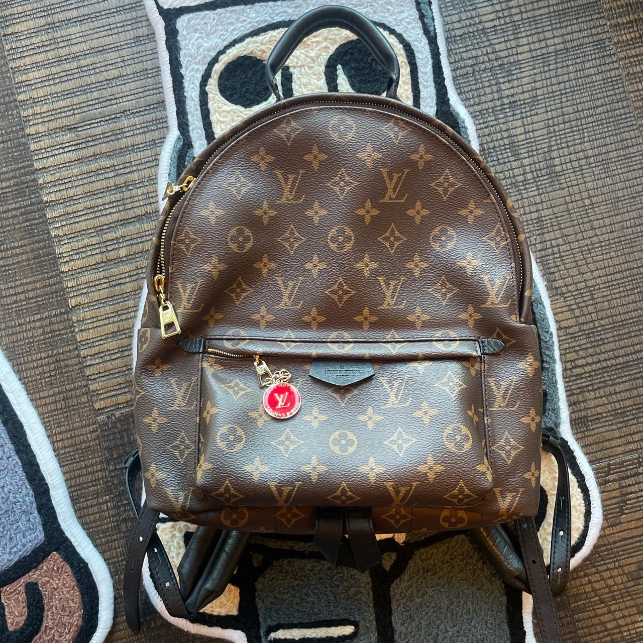 Louis Vuitton, Bags, Authentic Real Leather Great Condition Mid Size  Black Louis Vuitton Backpack