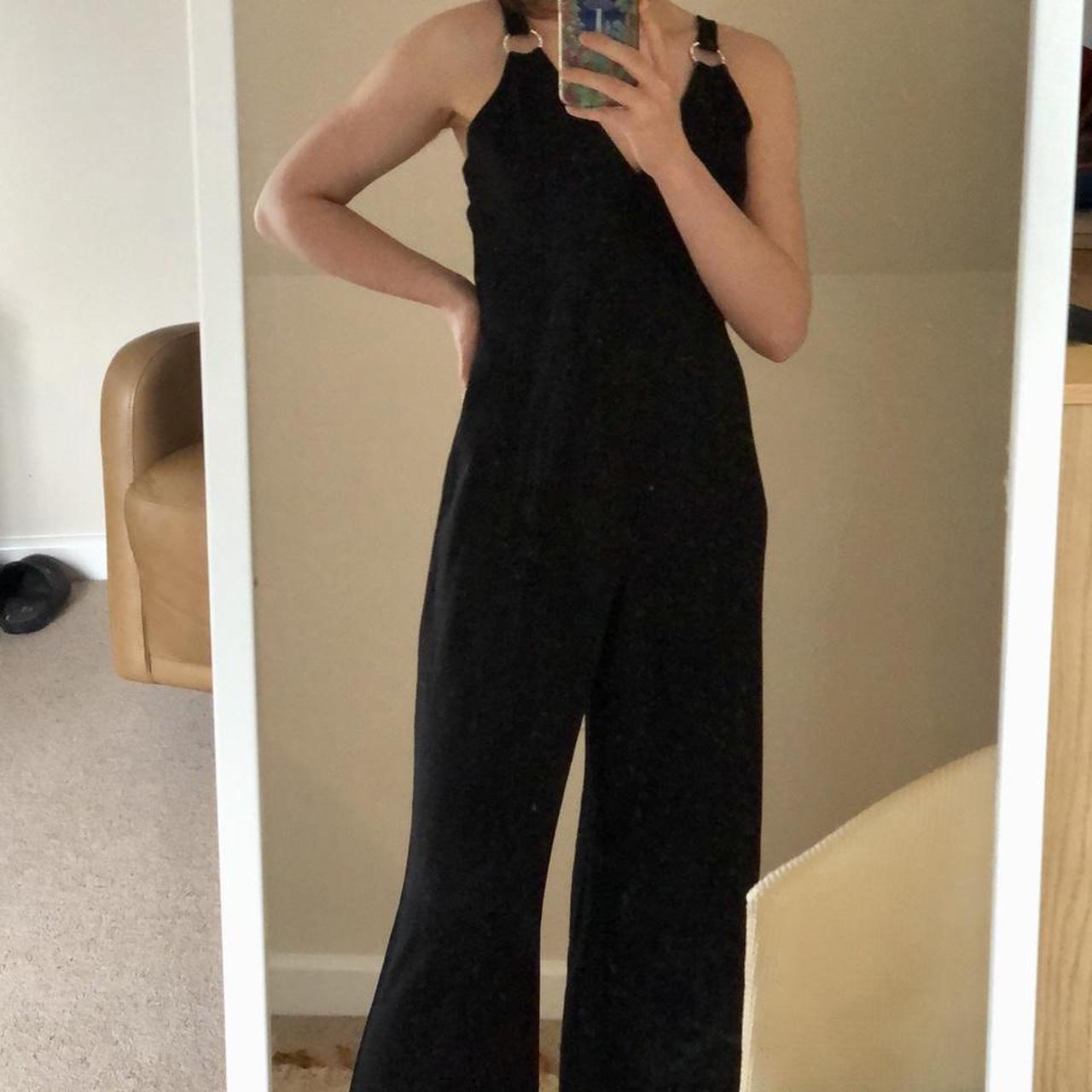 Super hot black jumpsuit with little rhinestone... - Depop