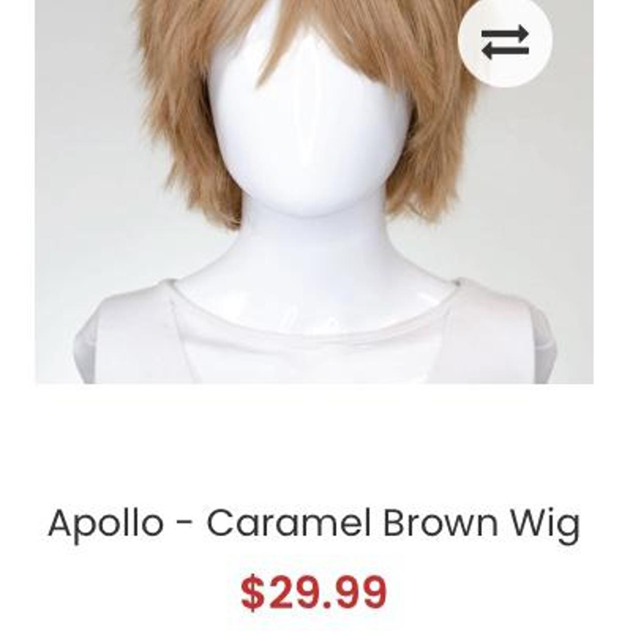 Epic Cosplay Wig Apollo Caramel Brown Depop