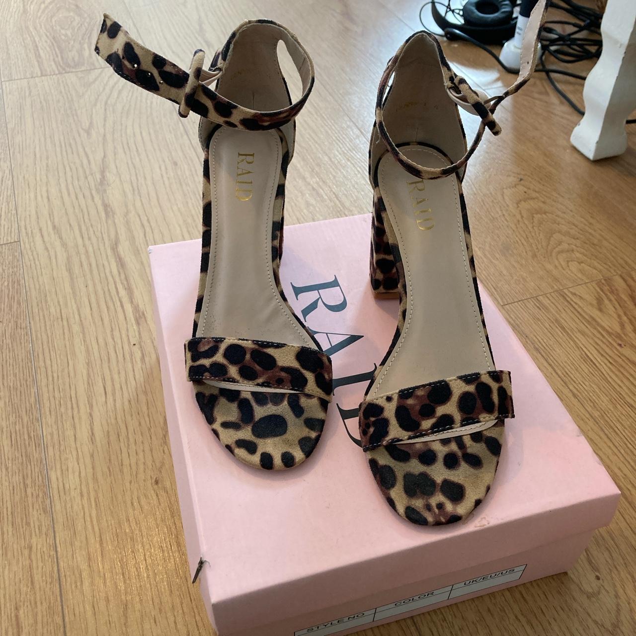 RAID leopard print heels size 4