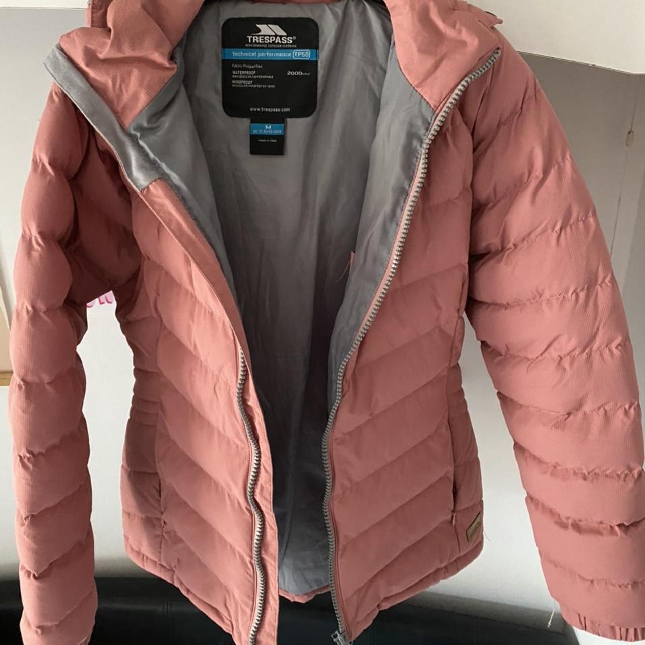 Ladies pink trespass coat size 12/medium.... Depop