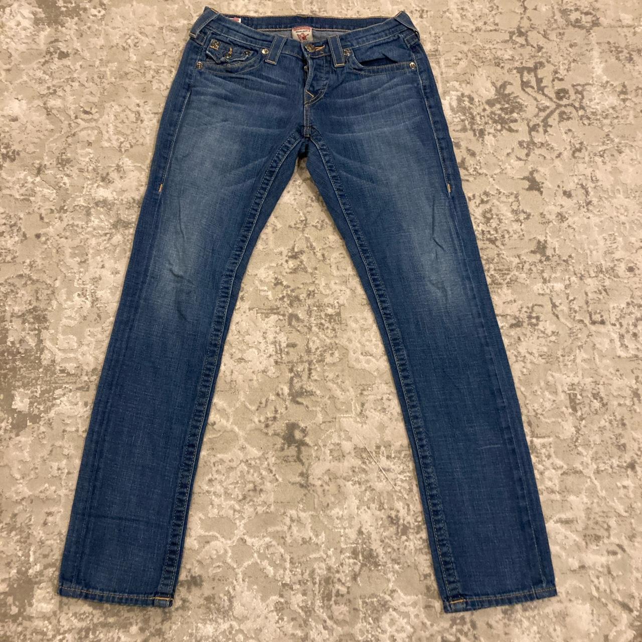 Cute pair of True Religiom straight fit jeans in a... - Depop