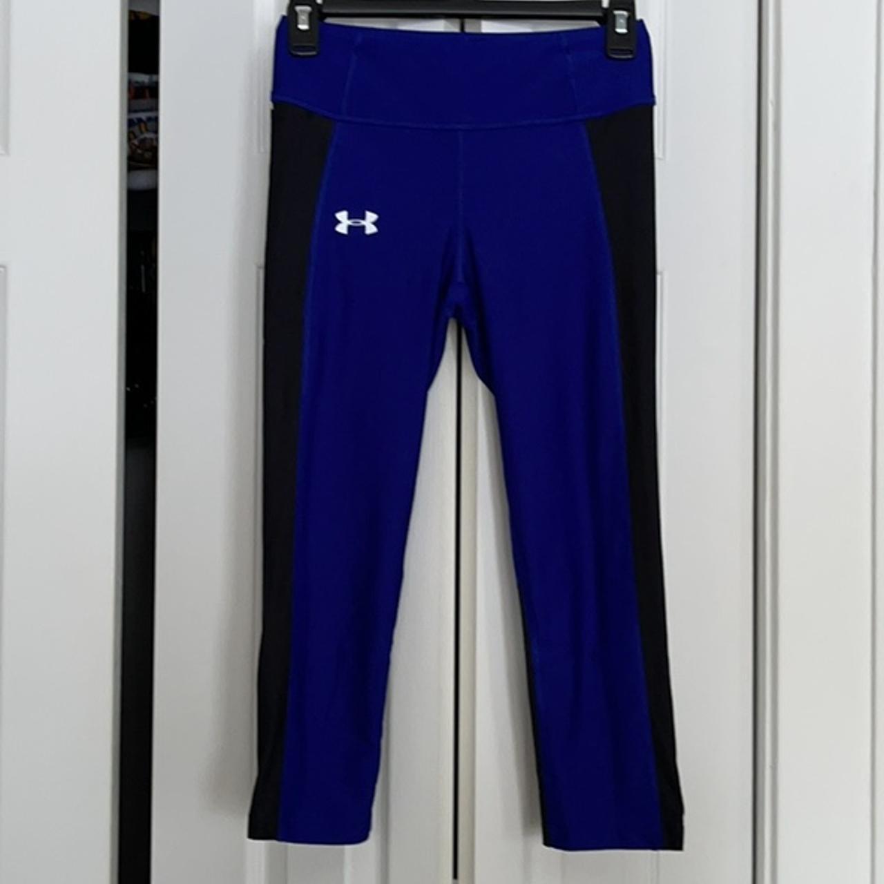 Under Armour black and royal blue/purple athletic pants - womens