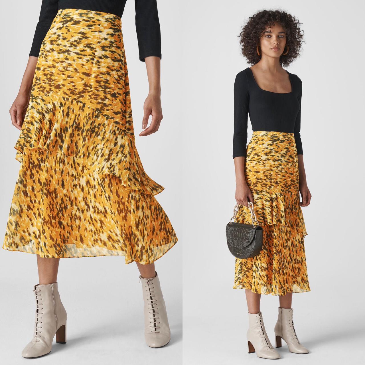 Whistles yellow animal outlet print skirt