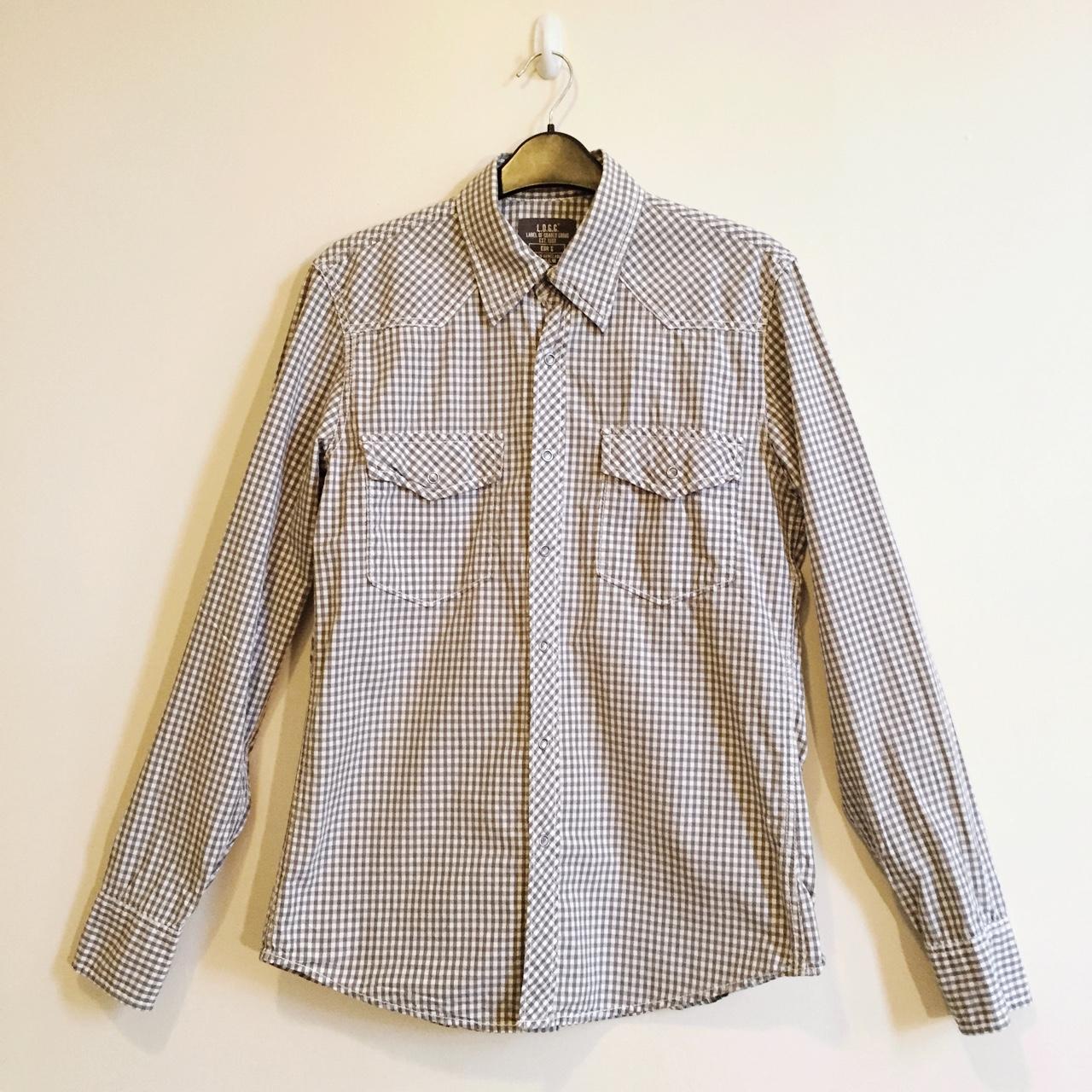 H&M Men's Grey and White Shirt | Depop