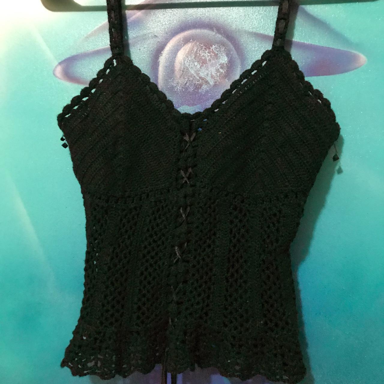 Product Image 1 - Black knit cami top
With laced
