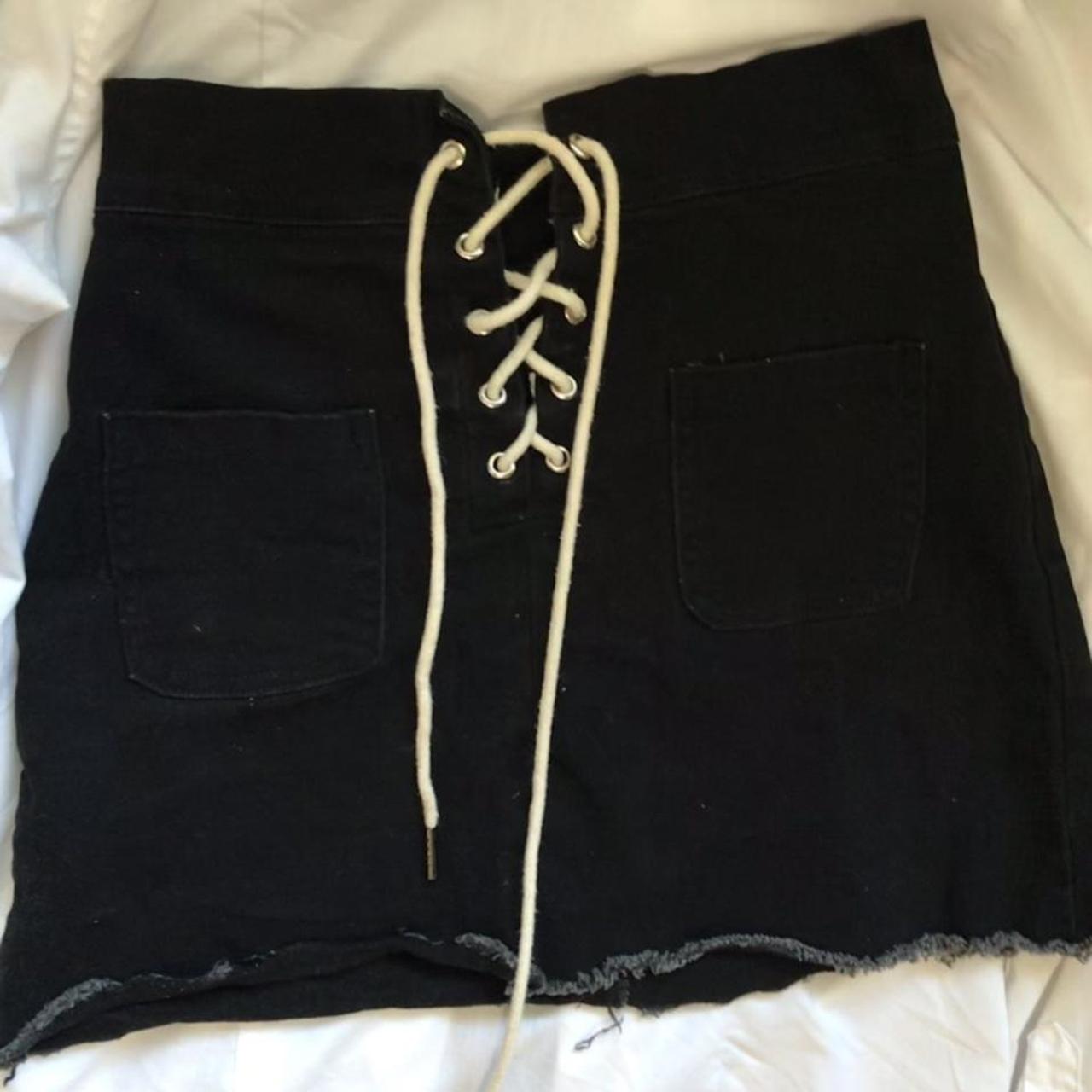 Product Image 1 - Black denim skirt
Size 24” waistband,