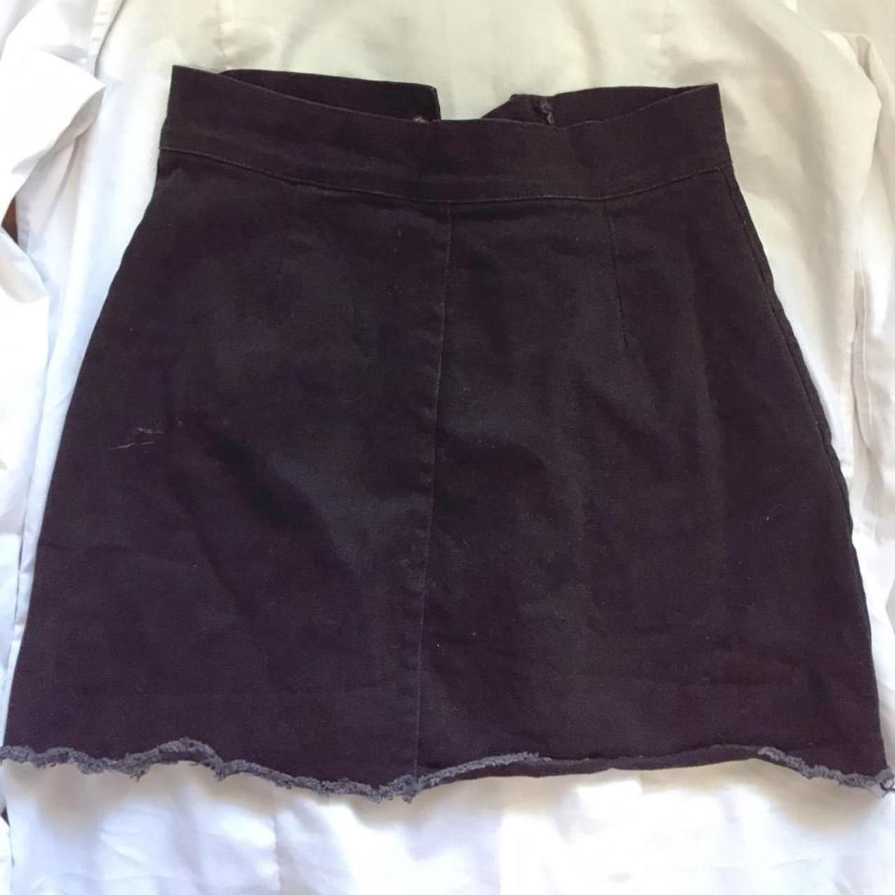 Product Image 2 - Black denim skirt
Size 24” waistband,
