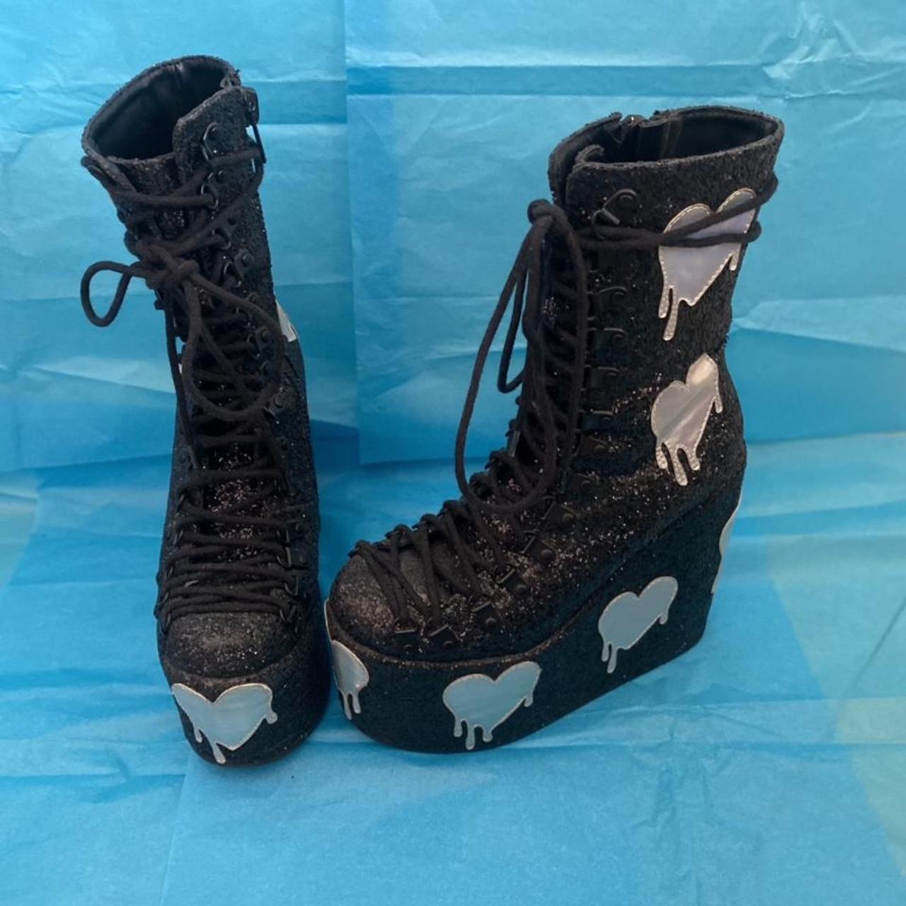 Dolls Kill psychedelic love boots! They don’t sell... Depop