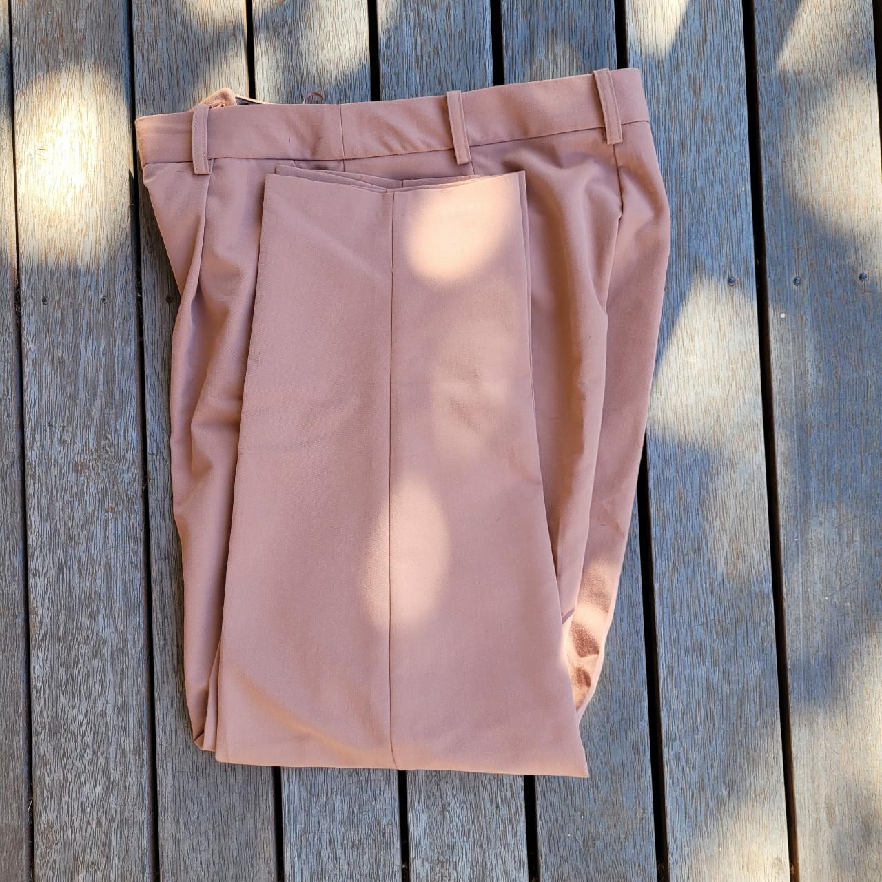Dusty pink tailored work pants size 12 - Depop