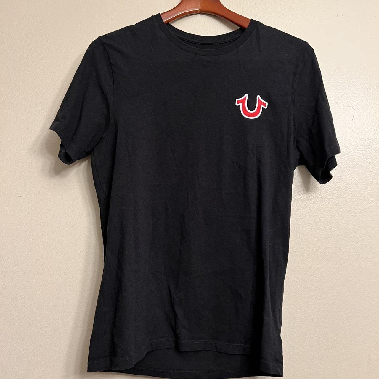 black and red true religion shirt