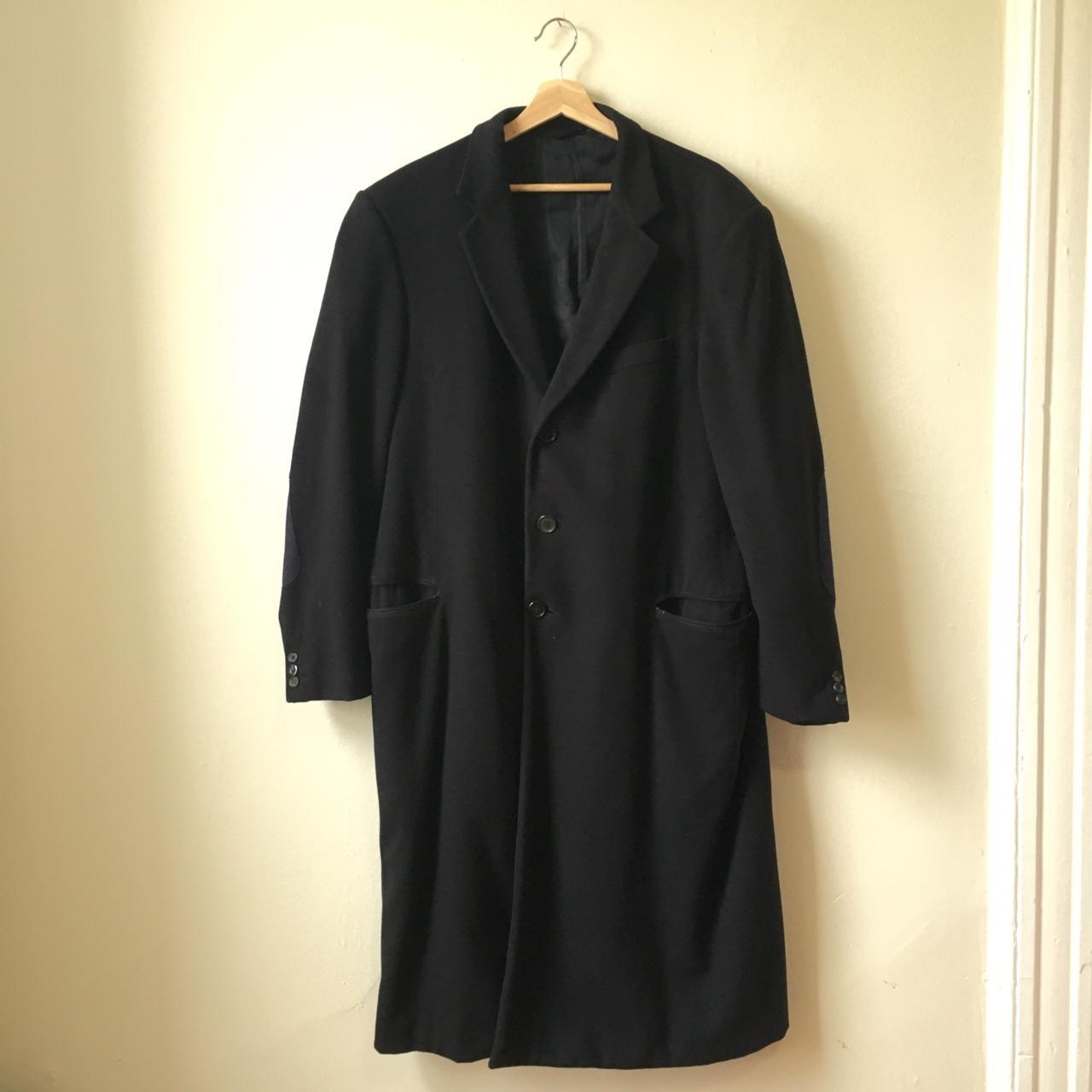 Reworked Vintage Giorgio Armani Wool Trench Coat... - Depop