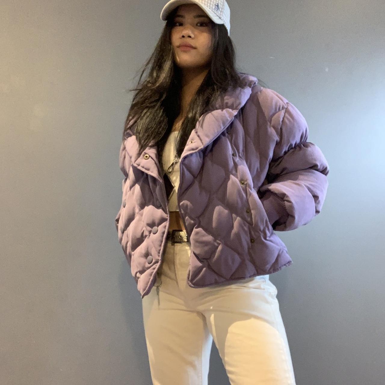 Super cool lavender purple puffer jacket