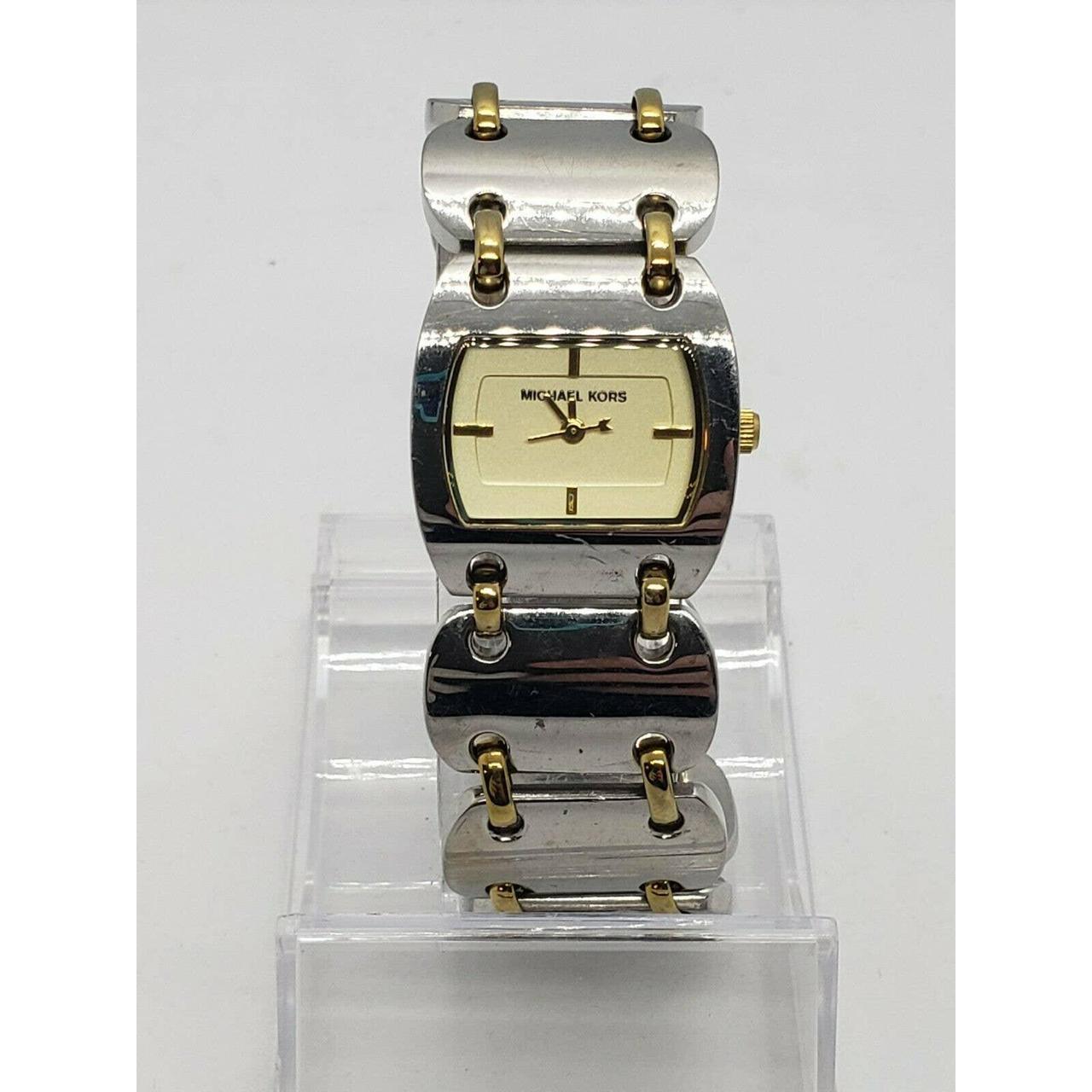 Micheal Kors Ladies Gold Plated Steel Bracelet Watch... - Depop