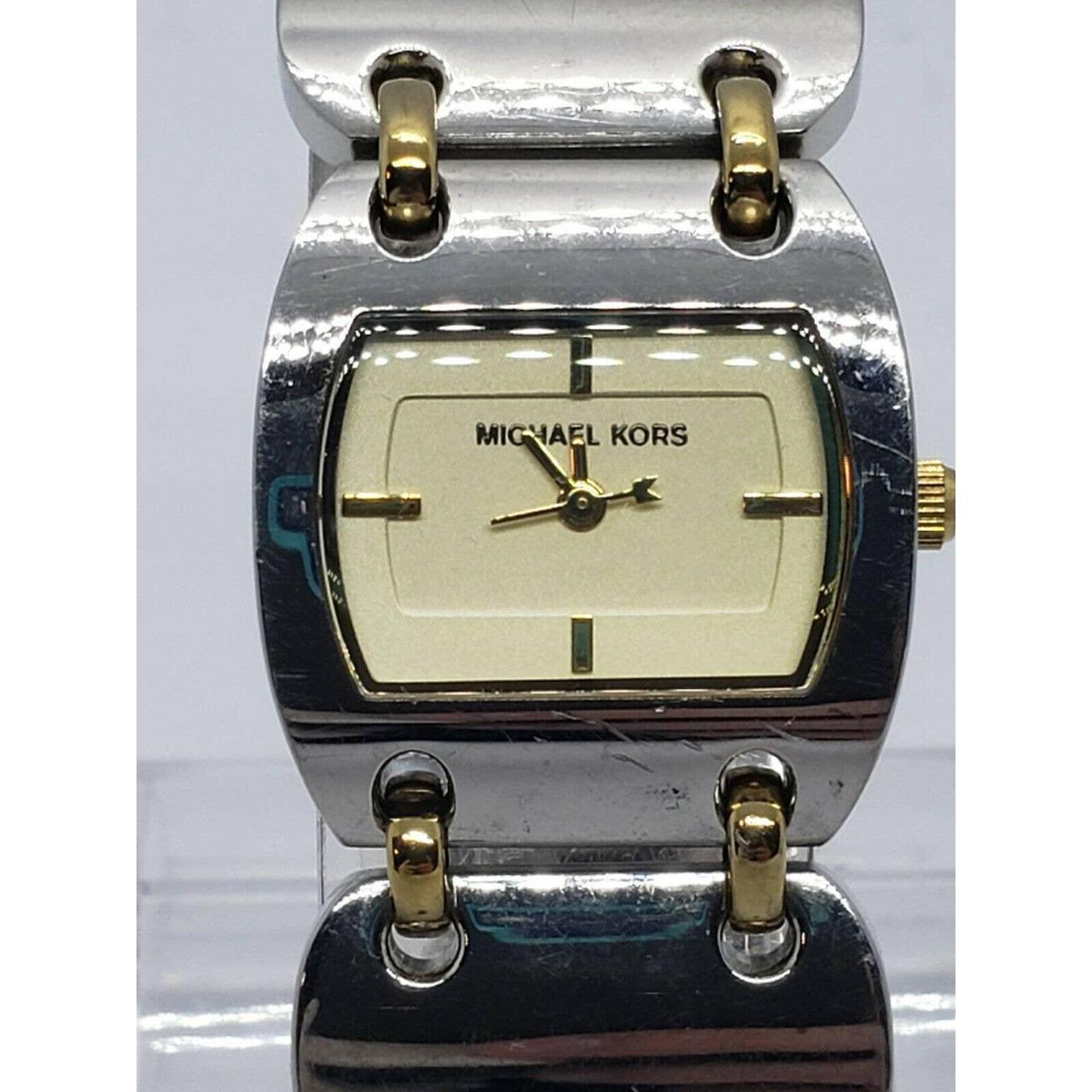 Micheal Kors Ladies Gold Plated Steel Bracelet Watch... - Depop