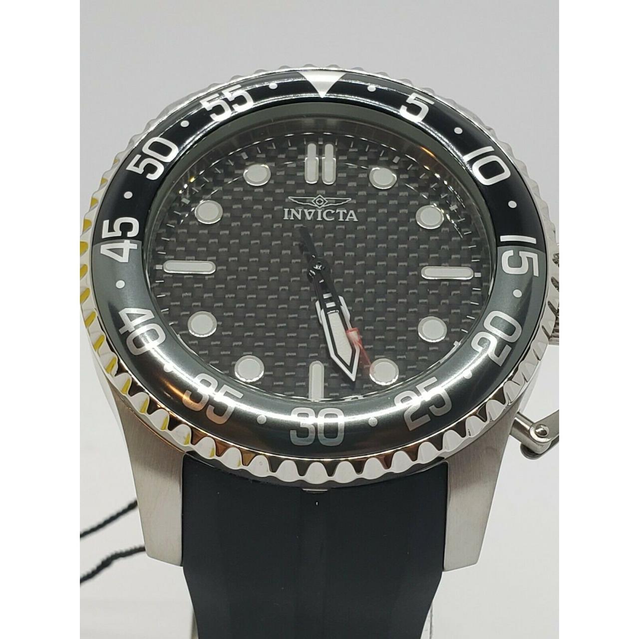 Invicta Men's Pro Diver 50mm Silicone Quartz Watch, Black (Model