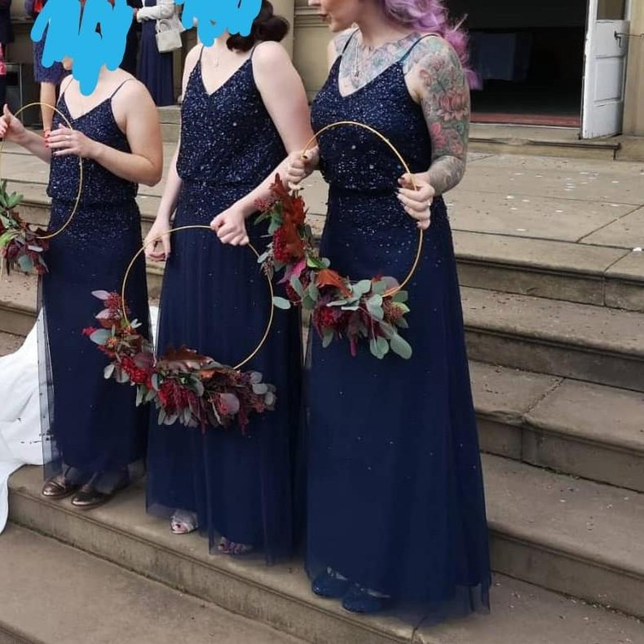 Debenhams bridesmaid / prom dress size 8 Navy with... Depop