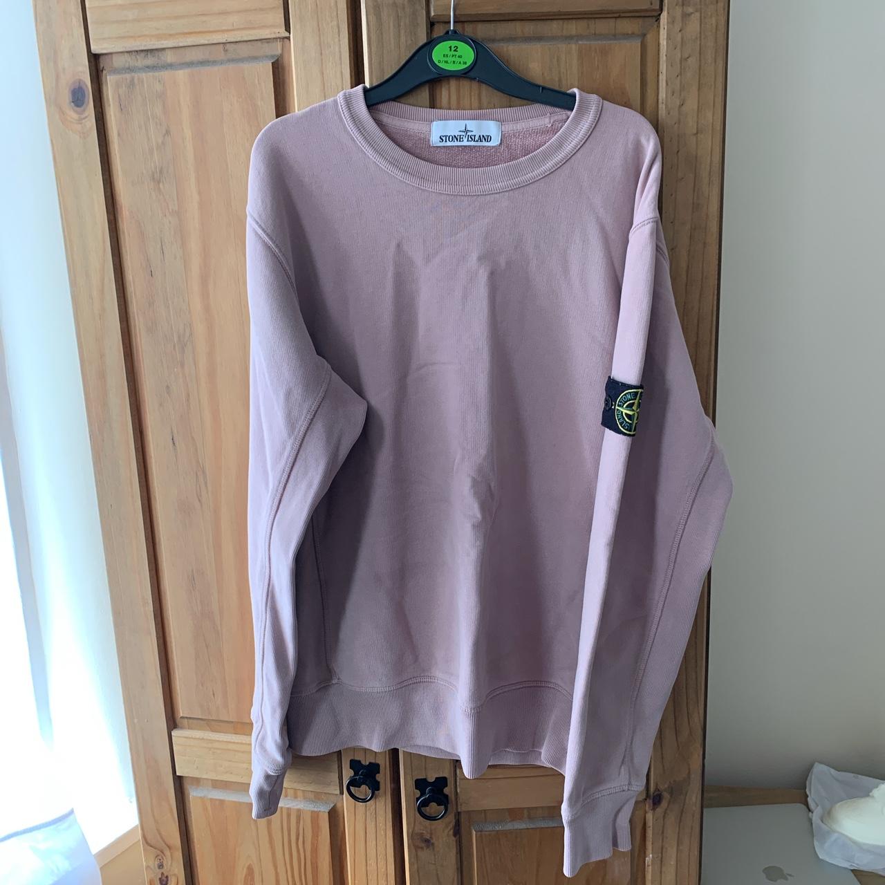 Dusty pink clearance stone island jumper