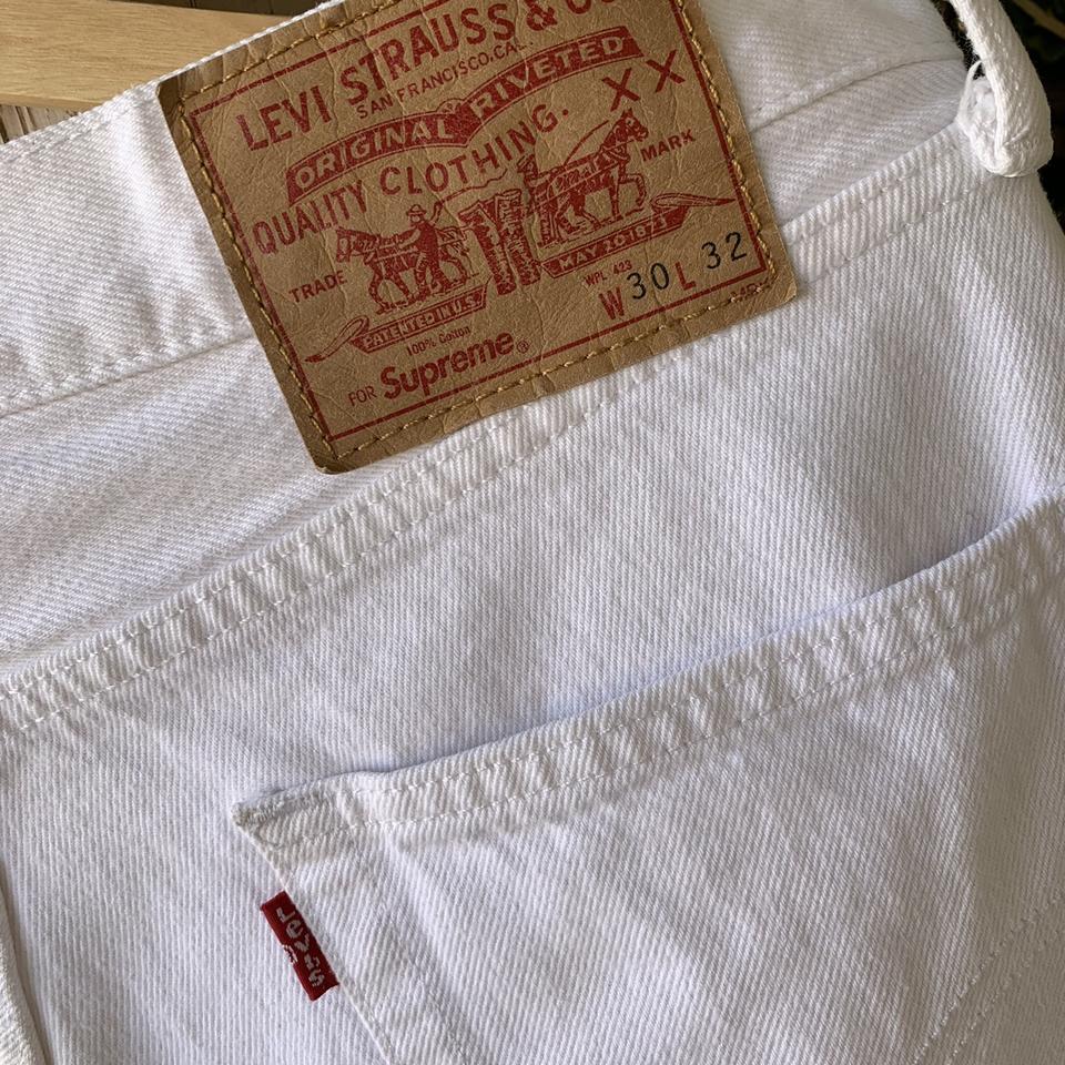 supreme x levis denim jeans from their ss17... - Depop